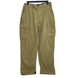 Duluth Trading Co Pants Men 36x32 Khaki Workwear Cargo Work Hiking Stretch Waist
